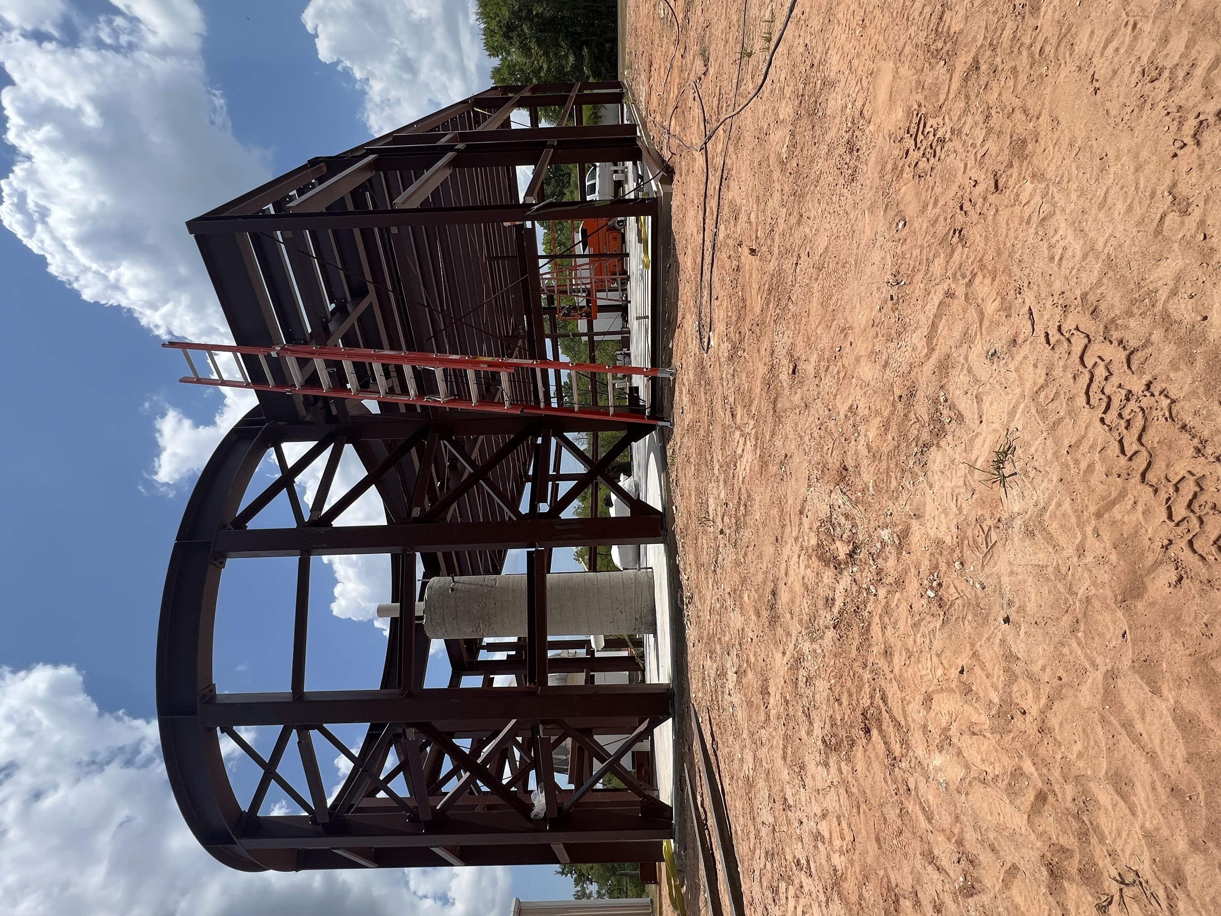 Second view of the SHSU Observatory steel frame